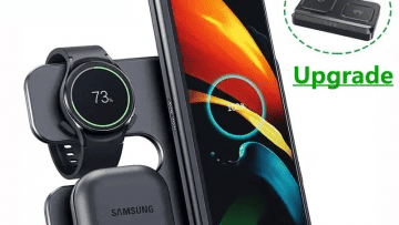 מטען האלחוטי 3 ב1, 3 In 1 Wireless Charger Stand Pad For iPhone 15 14 13 Samsung S22 S21 Galaxy Watch 5 4 3 Active Buds Fast Charging Dock Station